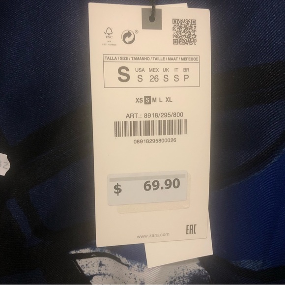 NWT Zara midi printed dress - Picture 6 of 6